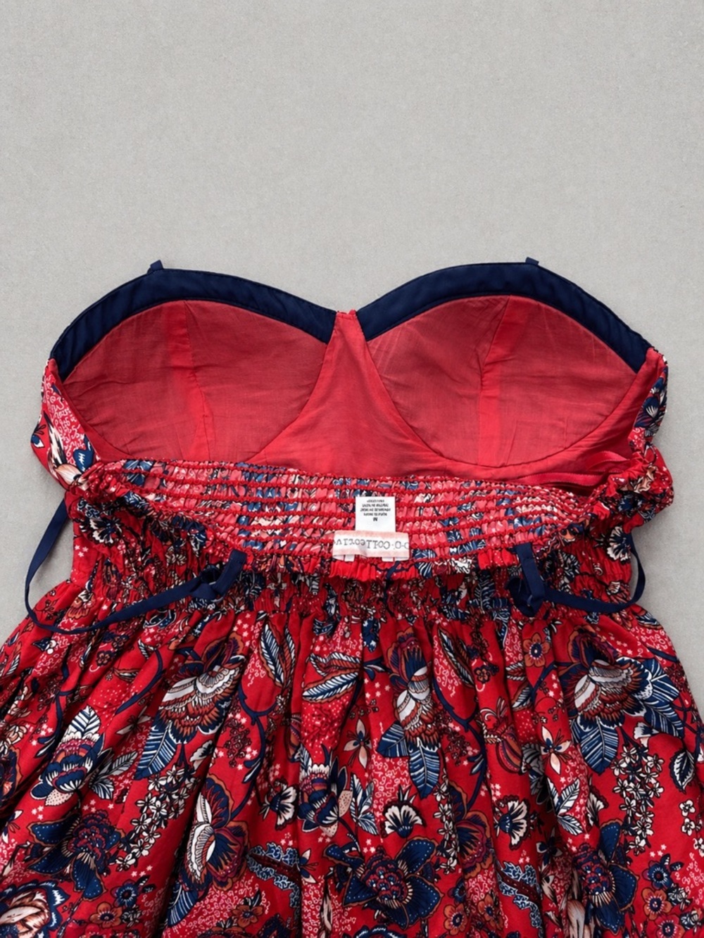 B.O.G Collective Coral & Navy Floral Dress | Adjustable Straps | Pockets | Sz M - Picture 6 of 10